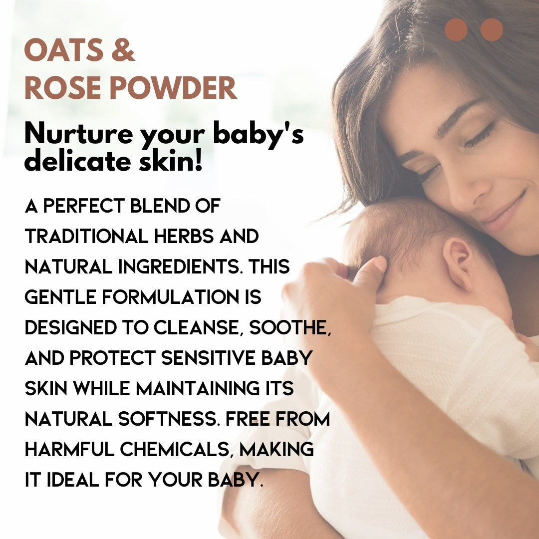 APPLE JE GARDEN Handmade Herbal Bath Baby Powder for Baby Skin Care - Chemical Free - 100GM