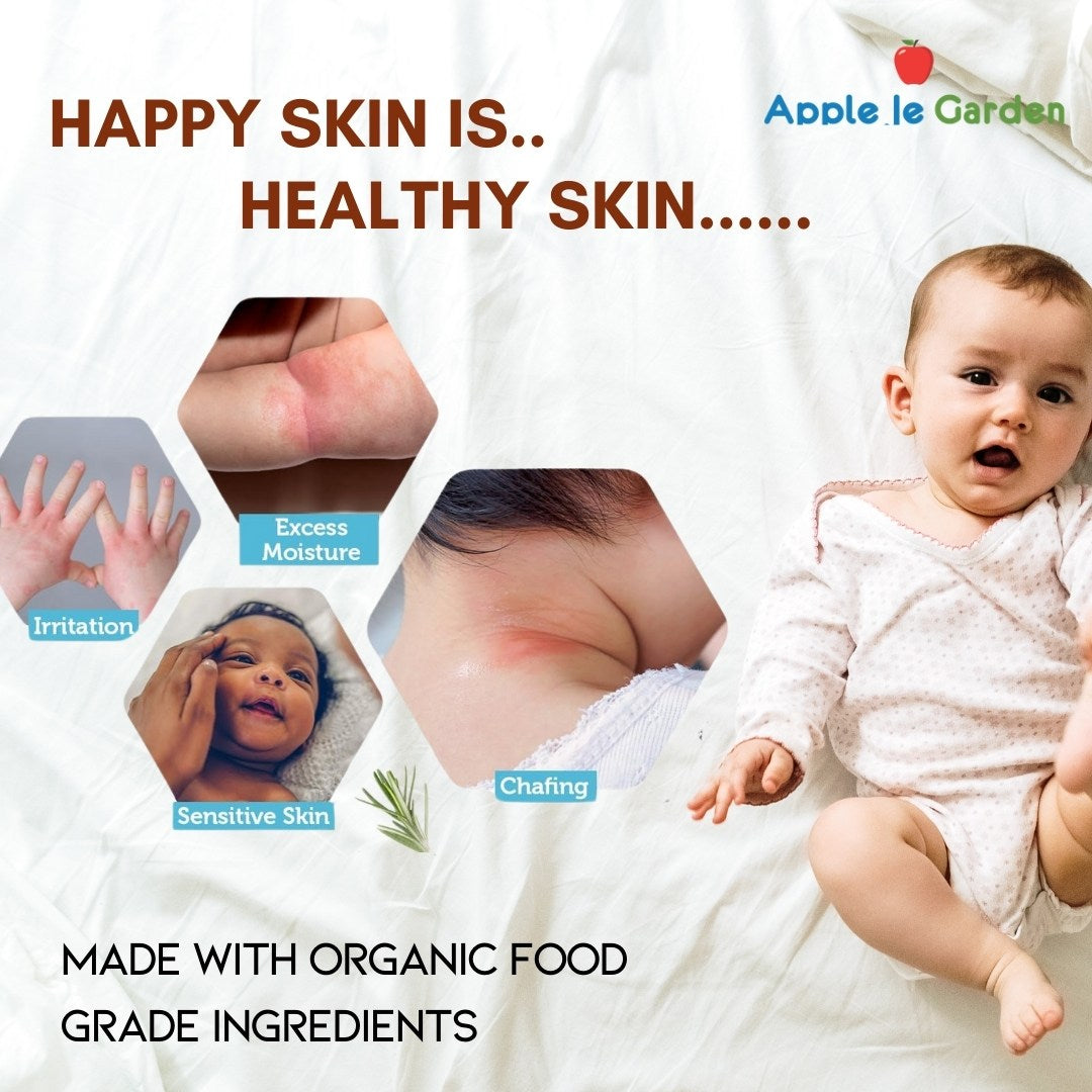 APPLE JE GARDEN Handmade Herbal Bath Baby Powder for Baby Skin Care - Chemical Free - 100GM